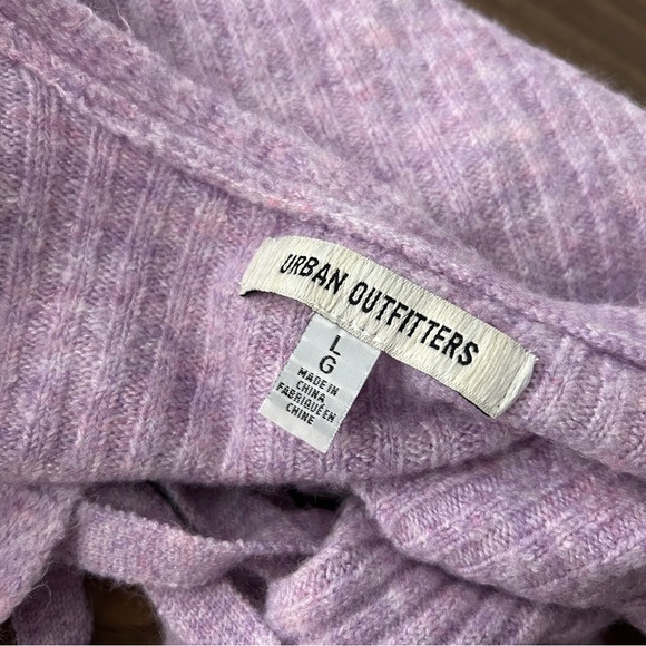 Urban Outfitters Y2K Lavender Knit Wrap Sweater L - Picture 4 of 10